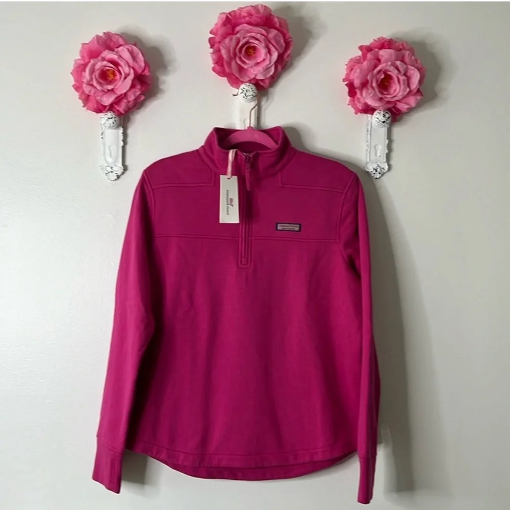 Vineyard Vines Brushed Terry Relaxed Shep Shirt in HTF color Berry, Medium. - Picture 1 of 13